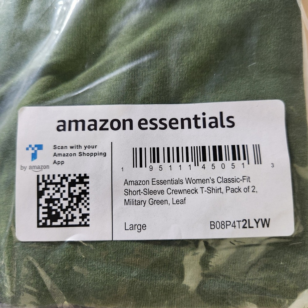Amazon Essentials Shirt Womens‎ Large Crewneck Short Sleeve Tee 2 Pack Casual - Picture 9 of 10